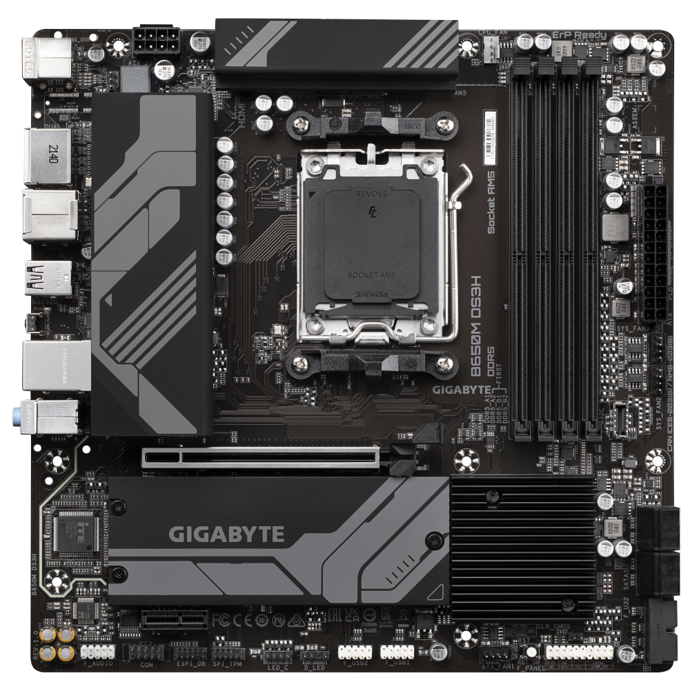 Gigabyte - Gigabyte B650M DS3H (Socket AM5) DDR5 Micro ATX Motherboard