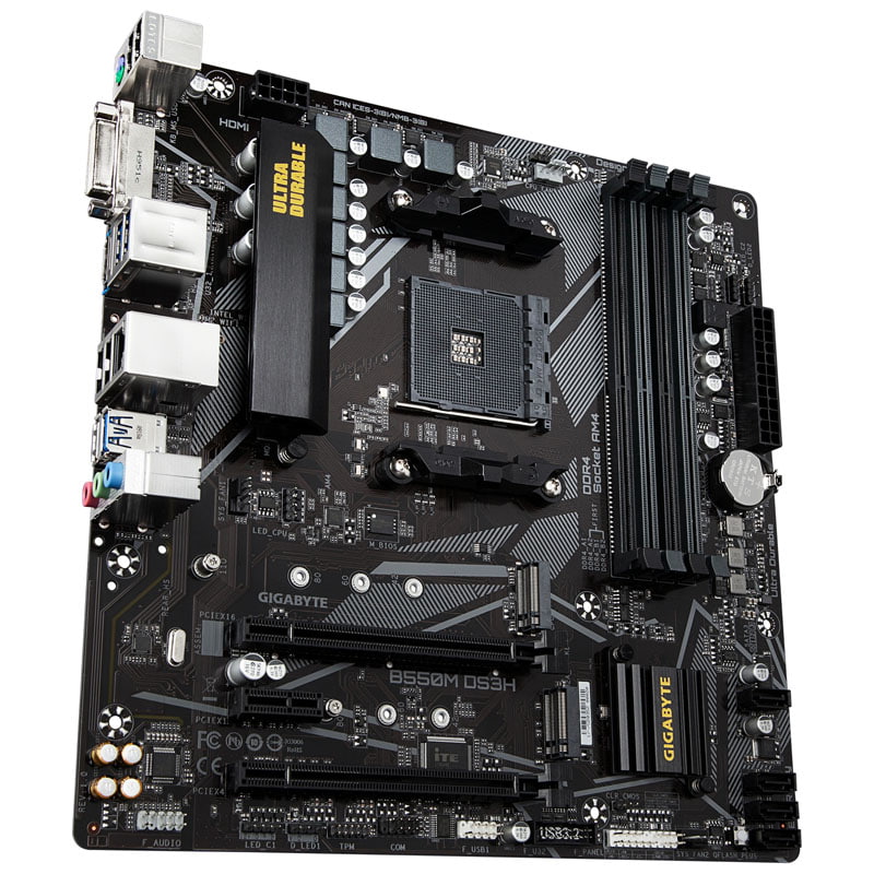 Gigabyte - Gigabyte B550M DS3H (AMD AM4) B550 Micro-ATX Motherboard