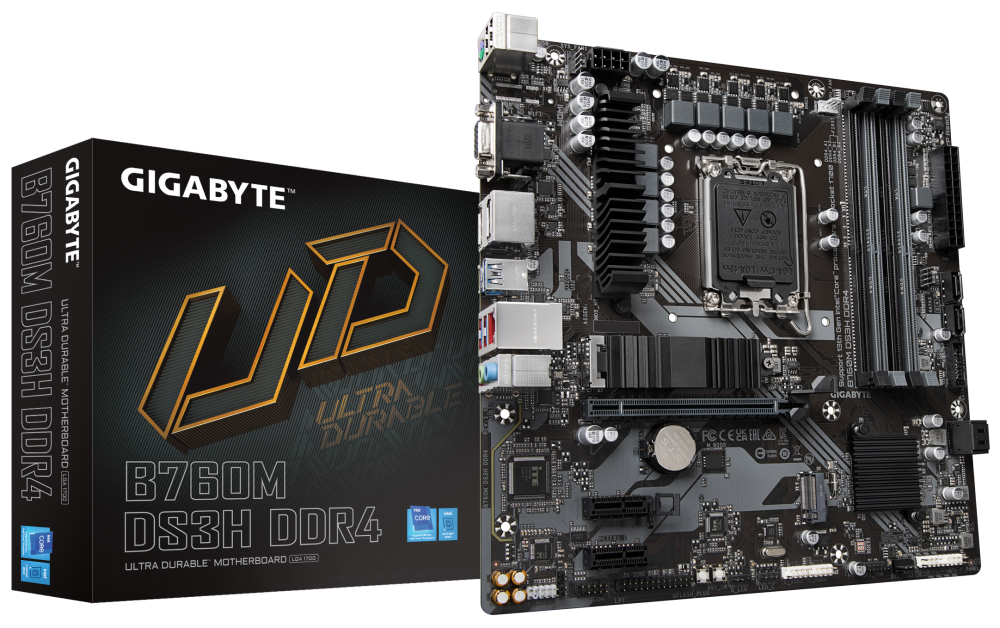Gigabyte B760M DS3H DDR4 (LGA 1700) DDR4 Micro-ATX Motherboard