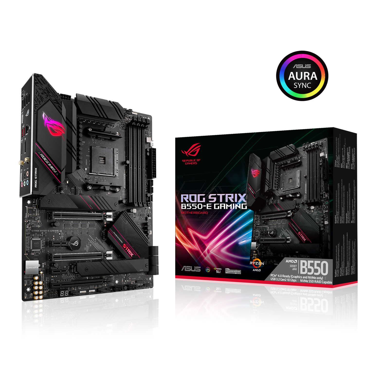 Asus - Asus ROG Strix B550-E Gaming (AMD AM4) B550 ATX Motherboard