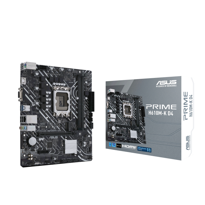 B Grade Asus Prime H610M-K D4 - Intel H610 DDR4 Micro ATX Motherboard