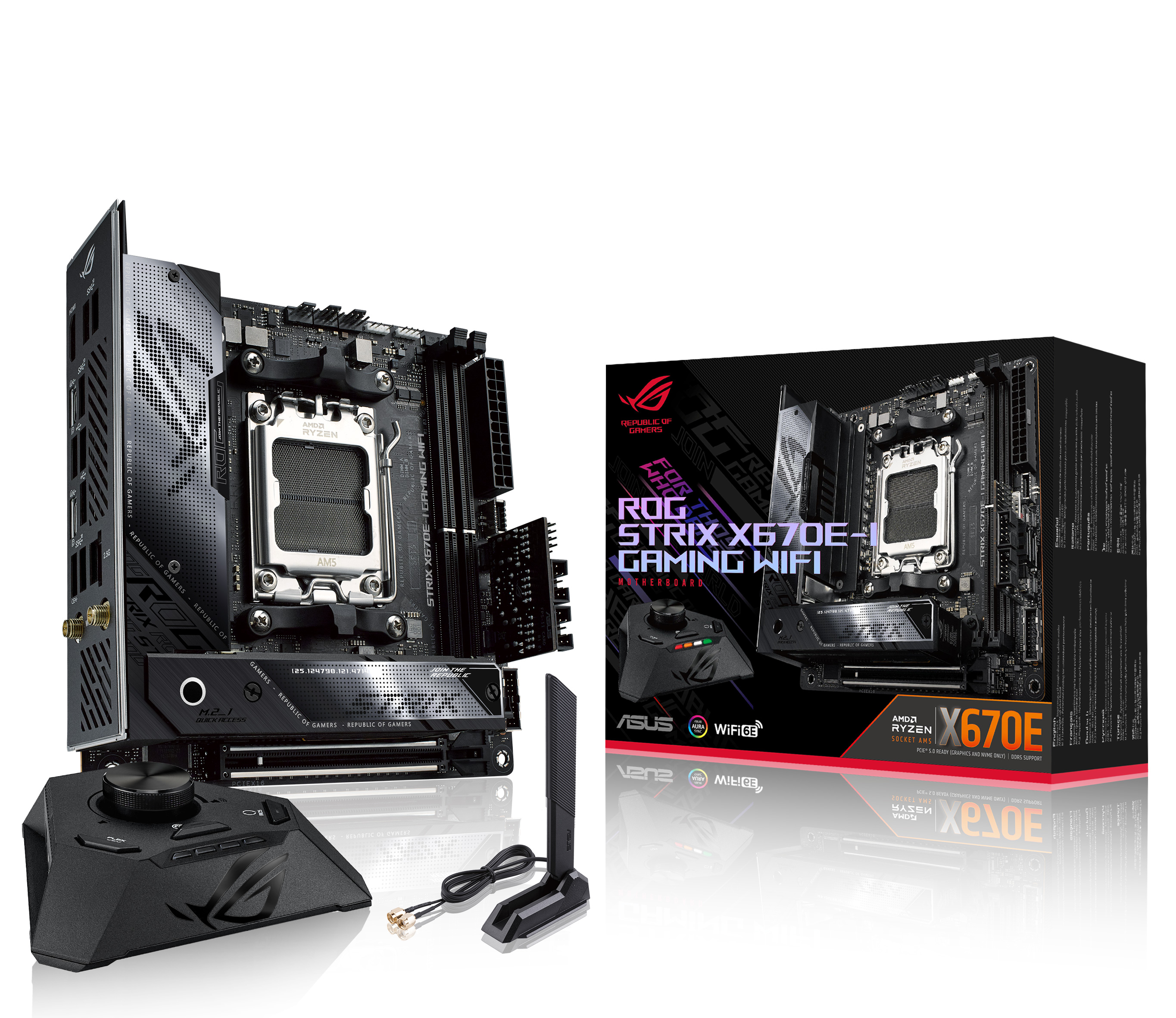 B Grade Asus ROG Strix X670E-I Gaming WIFI (Socket AM5) DDR5 Mini ITX Motherboard