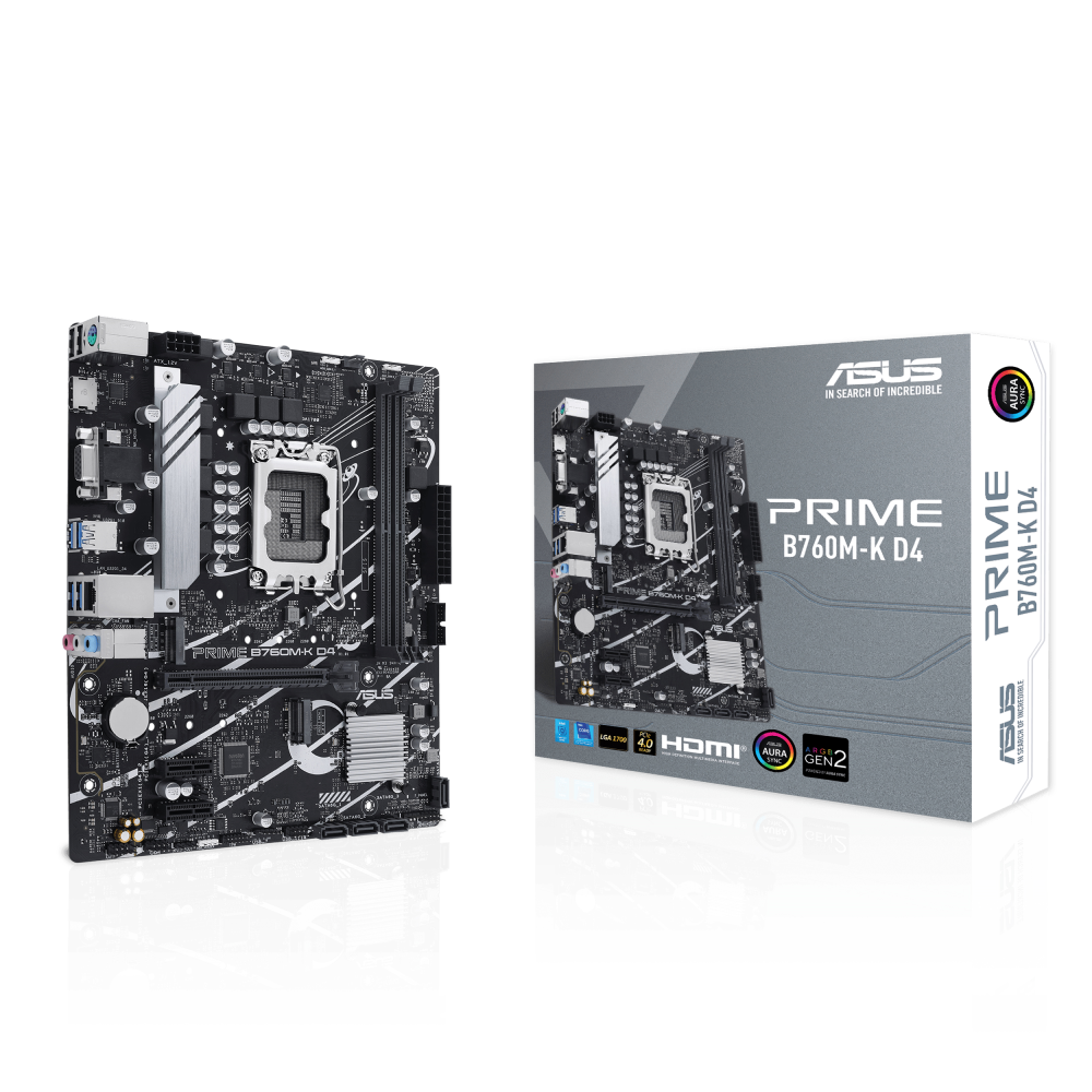 Asus Prime B760M-K D4 (LGA 1700) DDR4 Micro-ATX Motherboard
