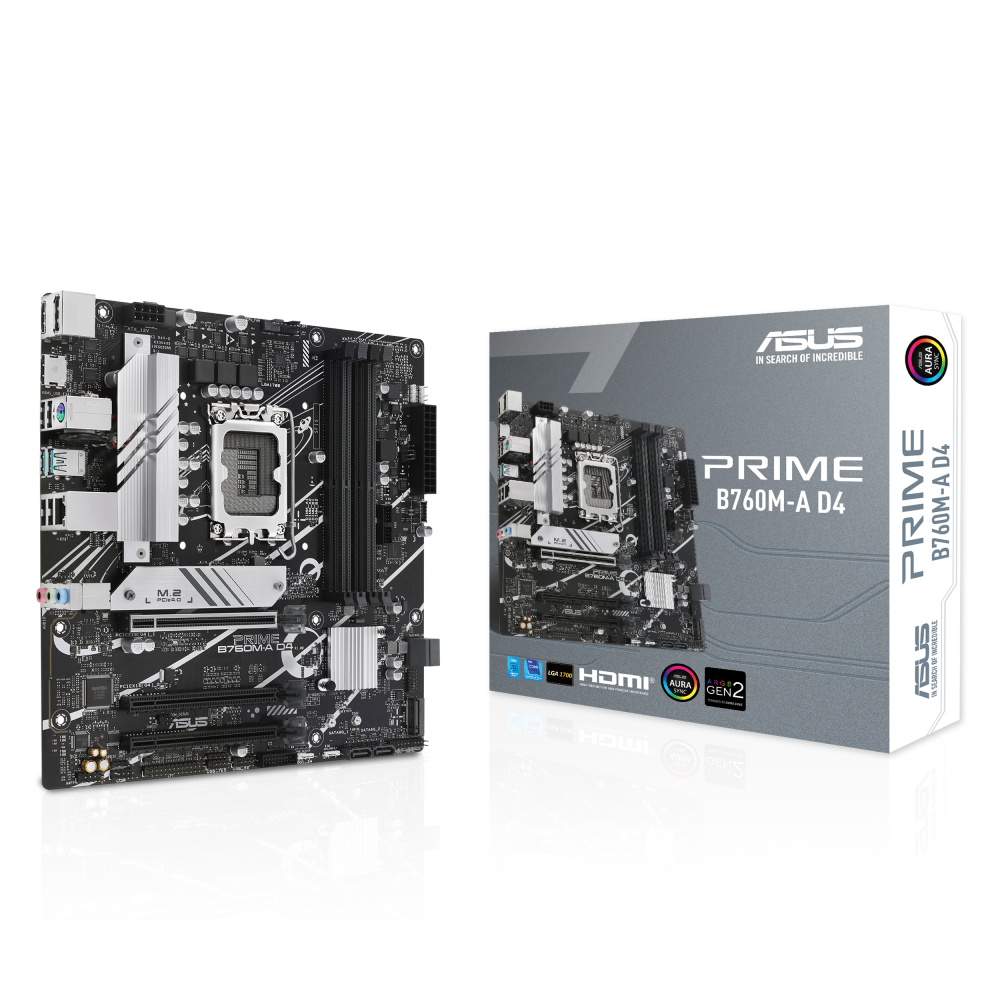 Asus Prime B760M-A D4 (LGA 1700) DDR4 Micro-ATX Motherboard