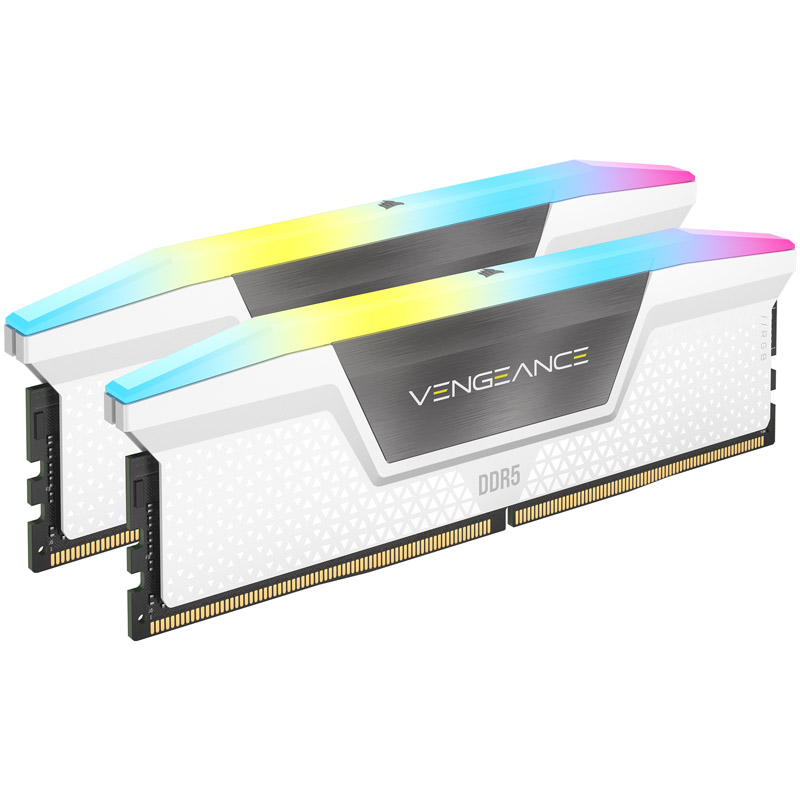 Corsair Vengeance RGB 32GB (2X16GB) DDR5 PC5-41600C40 5200MHz Dual Channel-White