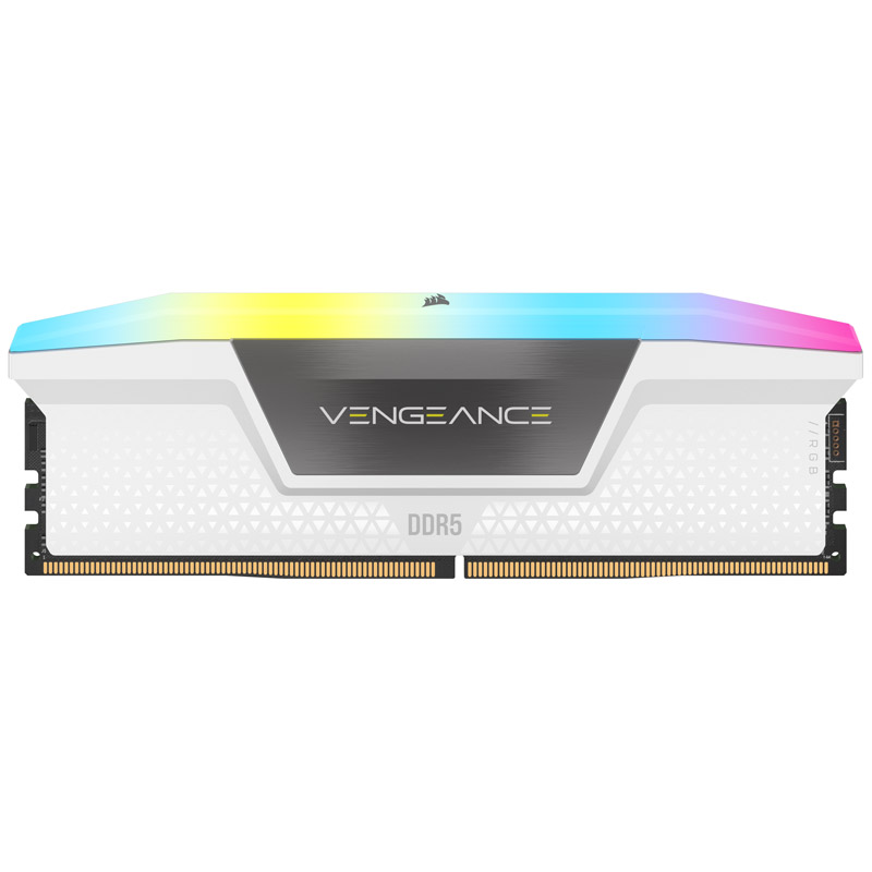 CORSAIR - Corsair Vengeance RGB 32GB (2X16GB) DDR5 PC5-41600C40 5200MHz Dual Channel-White