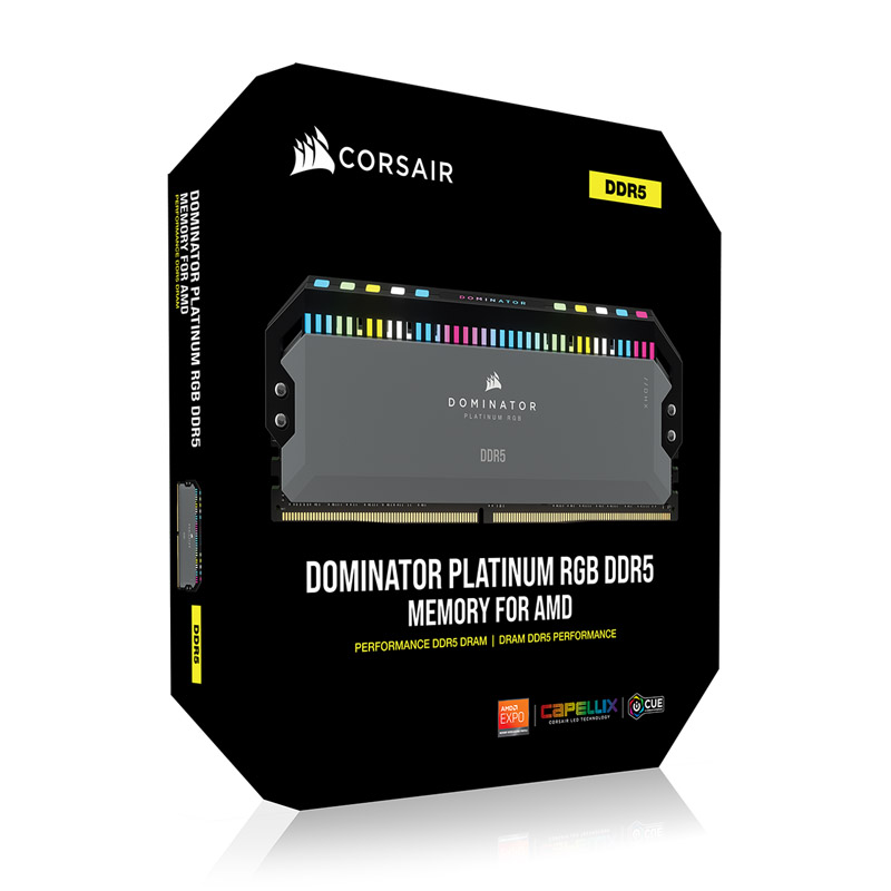 CORSAIR - Corsair Dominator Platinum RGB EXPO 64GB (2X32GB) DDR5 PC5-48000C30 6000MHz Dual Channel Kit