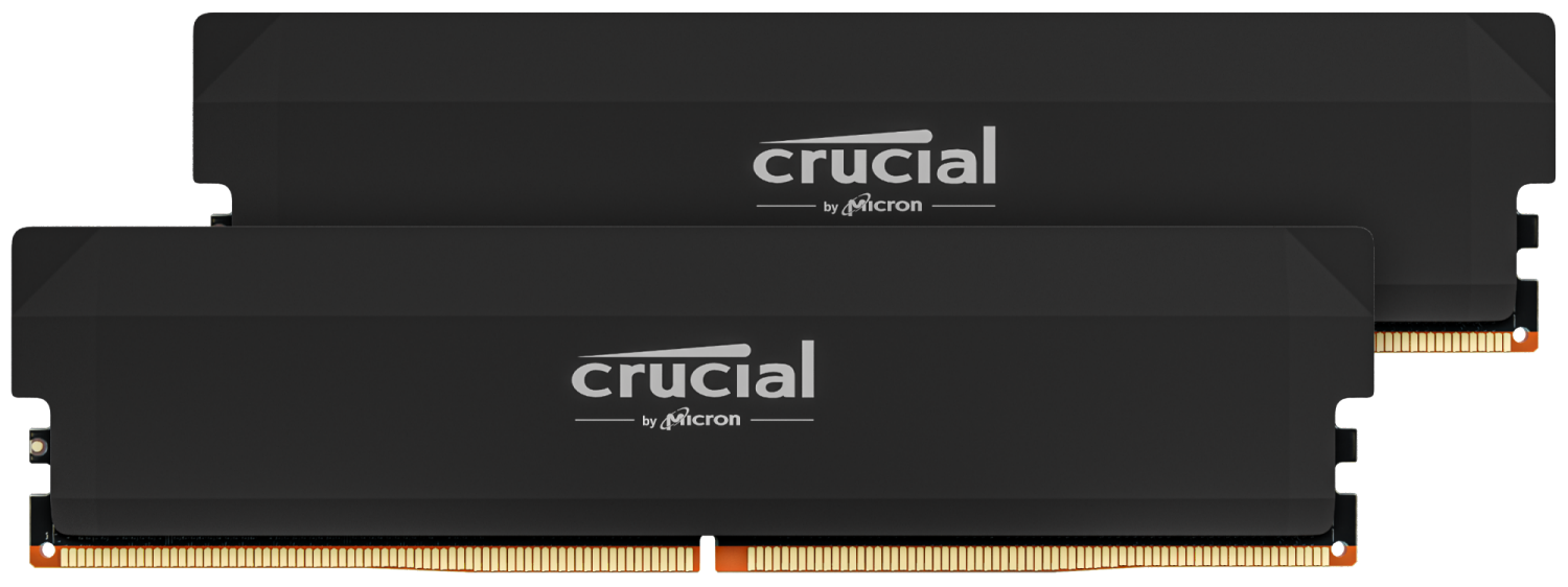 Crucial Pro OC 64GB (2x32GB) DDR5 PC5-48000C40 6000MHz UDIMM Dual Channel Kit - Black