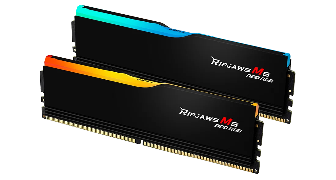 G.Skill - G.Skill Ripjaws M5 NEO RGB EXPO 32GB (2x16GB) DDR5 PC5-48000C28 6000MHz - Black