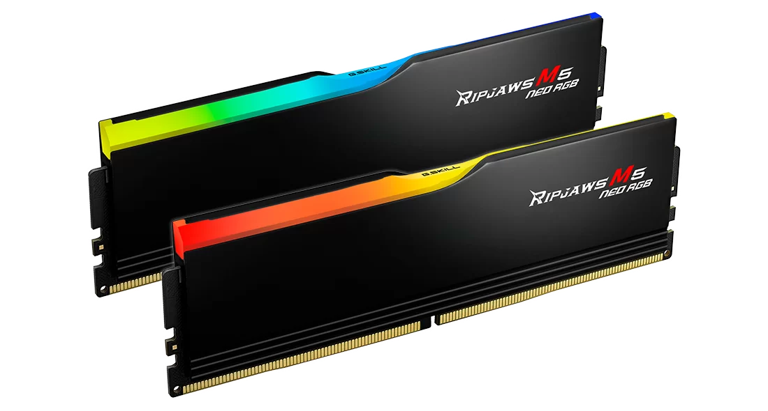 G.Skill - G.Skill Ripjaws M5 NEO RGB EXPO 32GB (2x16GB) DDR5 PC5-48000C28 6000MHz - Black