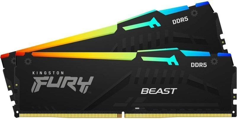 Kingston - Kingston FURY Beast EXPO RGB 64GB (2x32GB) DDR5 PC5-48000C36 6000MHz Dual Channel Kit