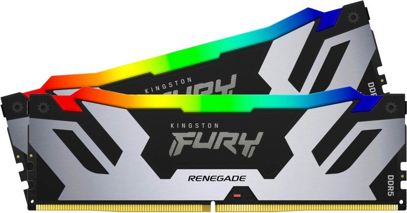 Kingston FURY Renegade RGB 32GB (2x16GB) DDR5 PC5-44800C38 7600MHz Dual Channel Kit - Silver