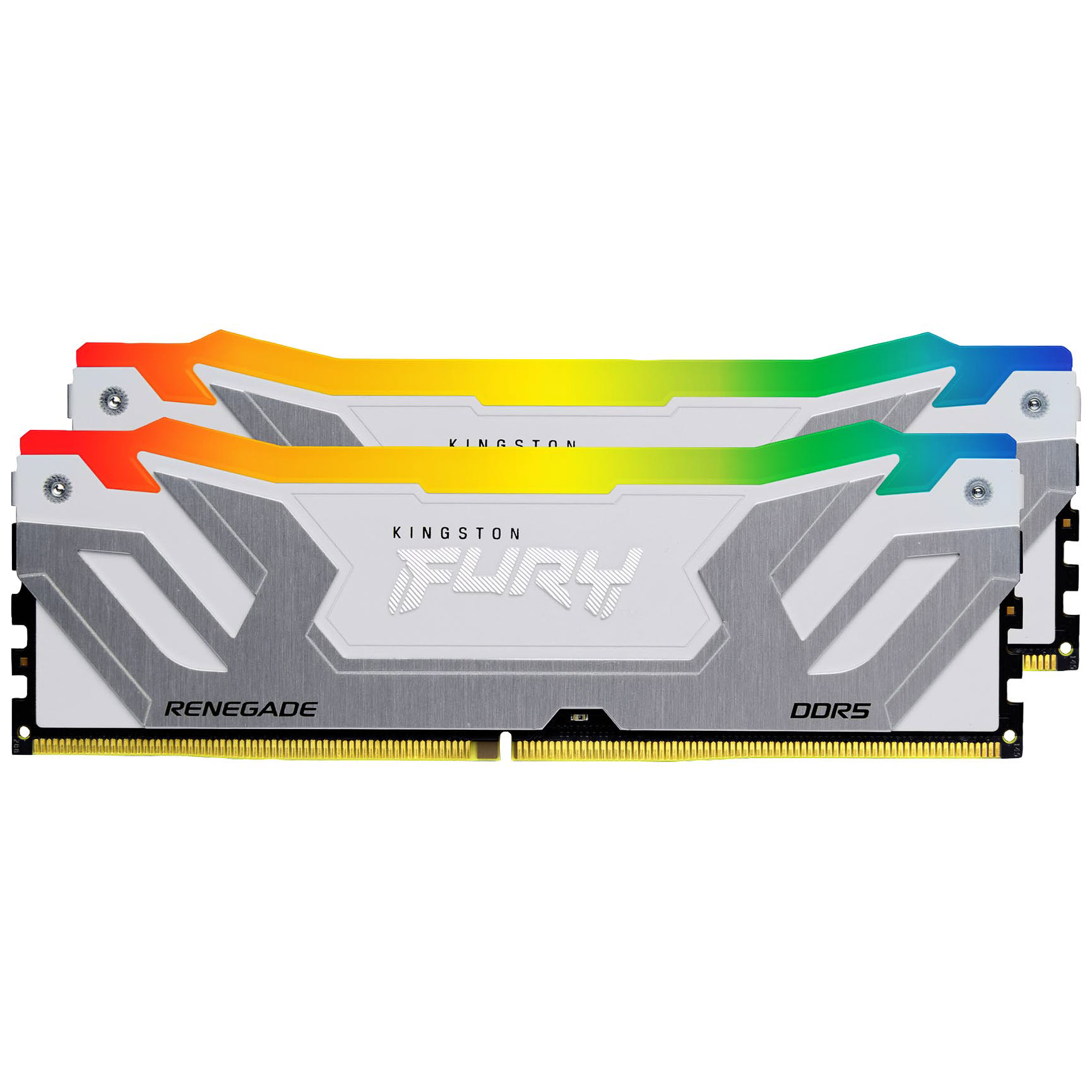 Kingston - Kingston FURY Renegade RGB 48GB (2x24GB) DDR5 C40 8400MHz CUDIMM Dual Channel Kit - White