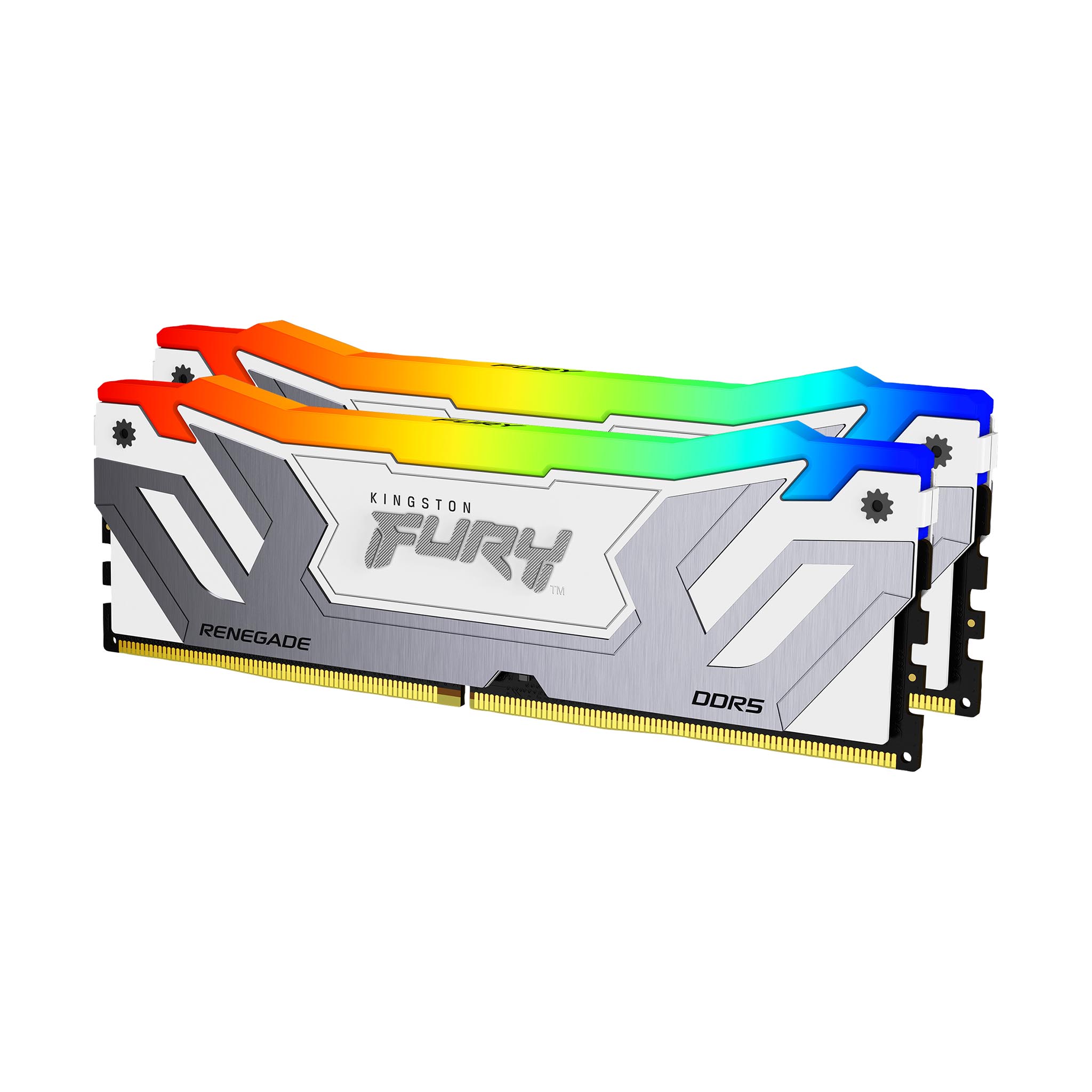 Kingston - Kingston FURY Renegade RGB 48GB (2x24GB) DDR5 C40 8400MHz CUDIMM Dual Channel Kit - White