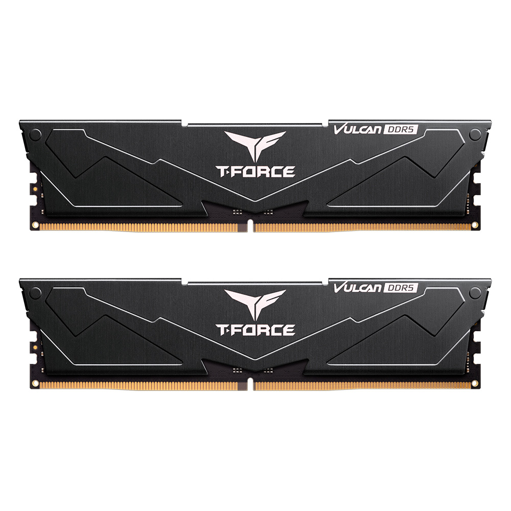 Team Group - TeamGroup Vulcan 32GB (2X16GB) DDR5 PC5-51200C40 6400MHz Dual Channel Kit - Black