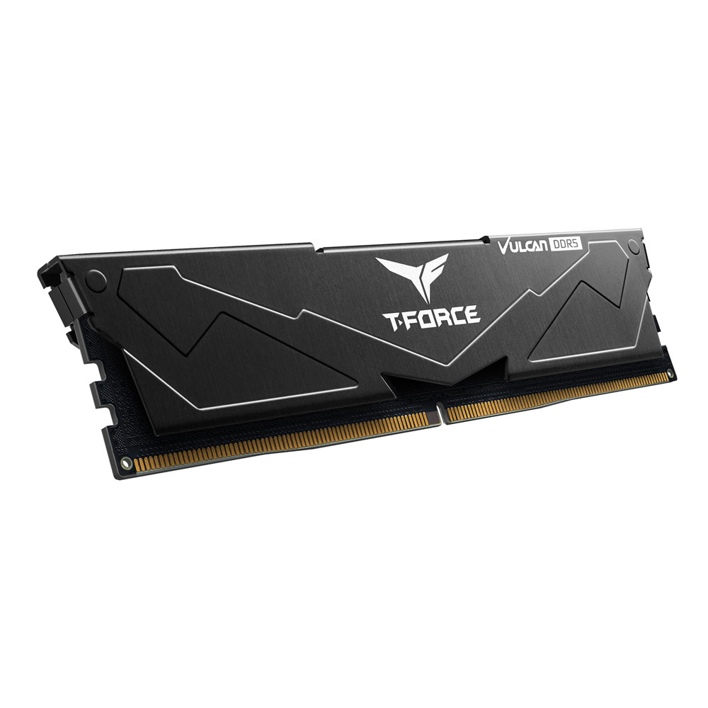 Team Group - TeamGroup Vulcan 32GB (2X16GB) DDR5 PC5-51200C40 6400MHz Dual Channel Kit - Black