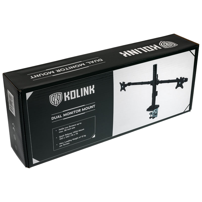 Kolink - Kolink Chimera Dual Monitor Desk Mount Monitor Stand - Desk Clamp (PGW-AC-KOL-007)
