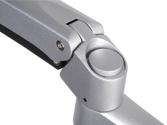 Silverstone - SilverStone ARM11SC Single Arm Desktop Clamp Mount for Single 17-24" Monitor - Silver