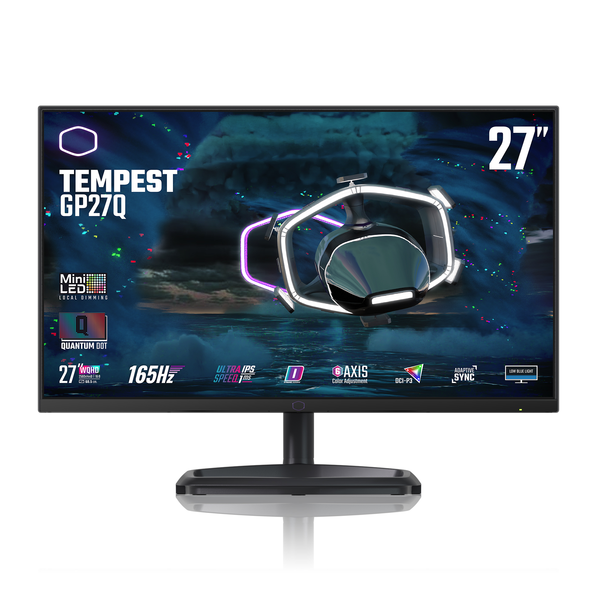 Cooler Master Tempest GP27Q 27"  2560x1440 IPS 165Hz FreeSync Mini-LED HDR Widescreen Gaming Monitor