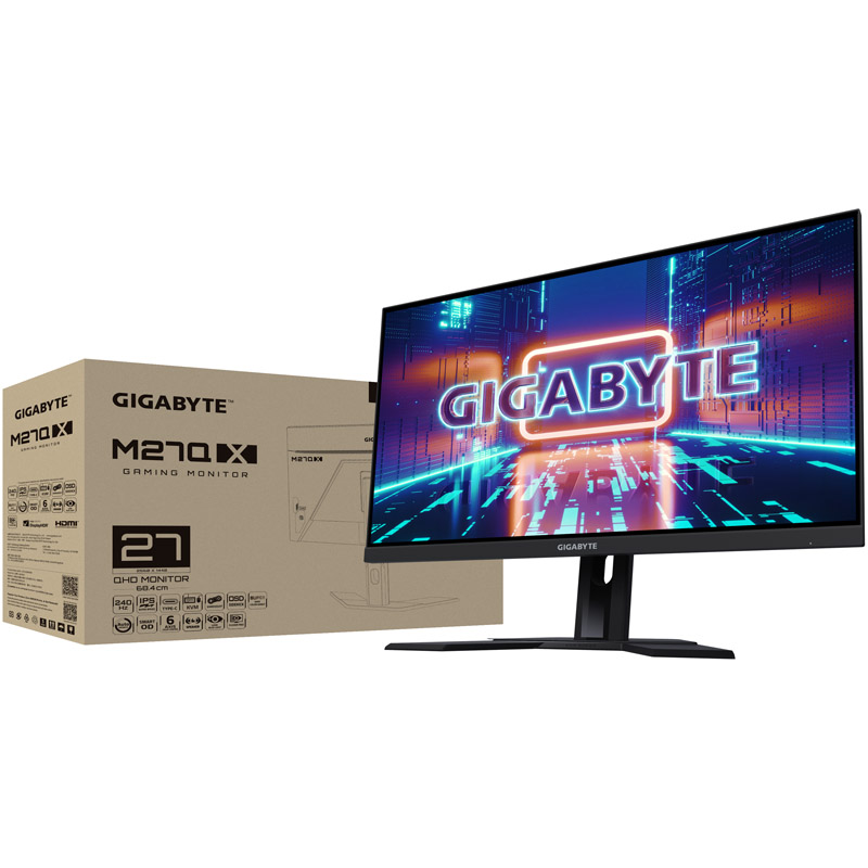 Gigabyte - Gigabyte 27 M27Q-X 2560x1440 IPS 240Hz 1ms FreeSync KVM Switch LED Backlit Gaming Monitor