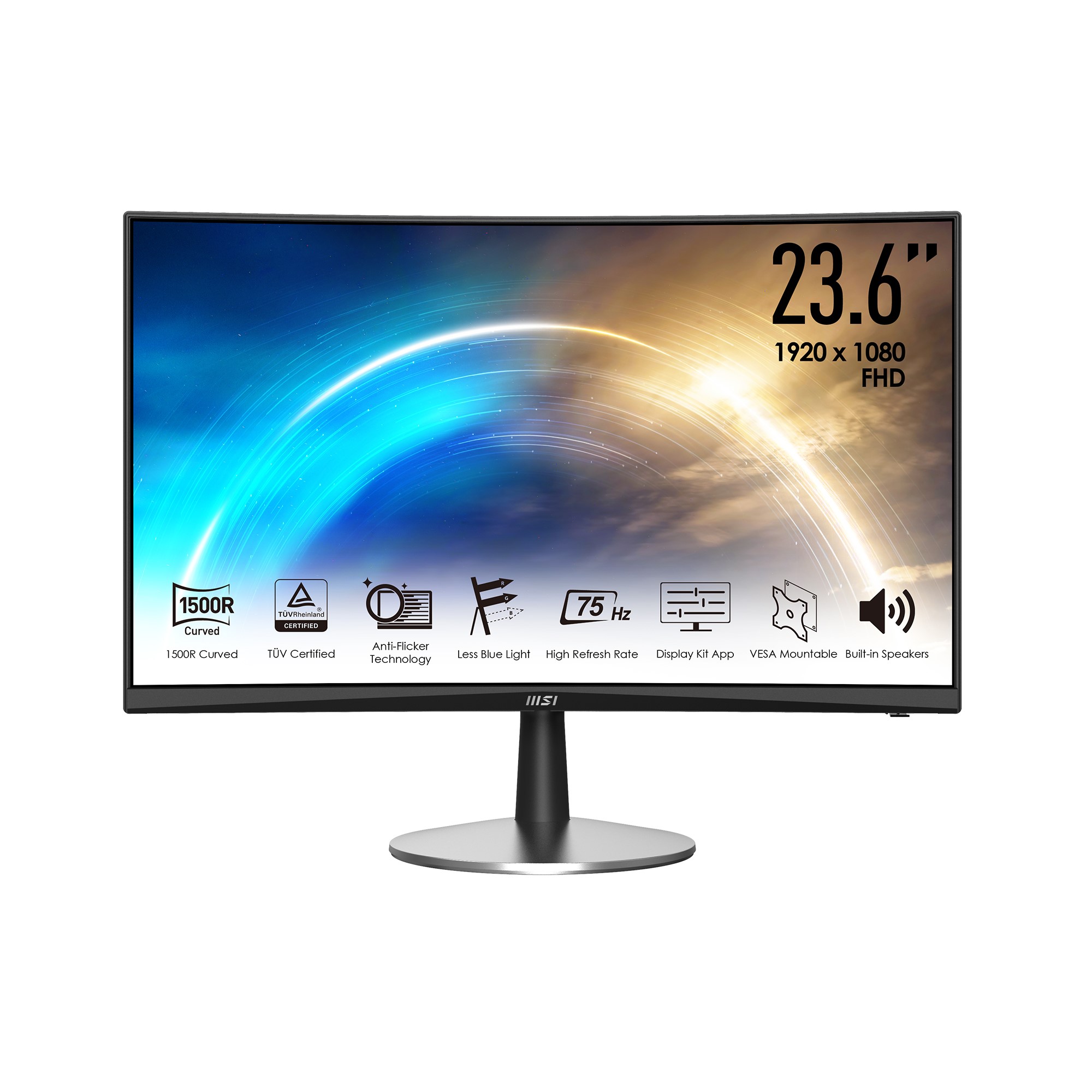 B Grade MSI 24" PRO MP242C 1920x1080 VA 75Hz 4ms Curved Widescreen Gaming Monitor