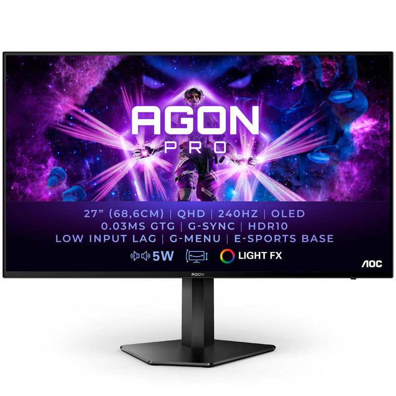 AOC 27" AG276QZD 2560x1440 OLED 240Hz 0.03ms FreeSync/G-Sync HDR Widescreen Gaming Monitor