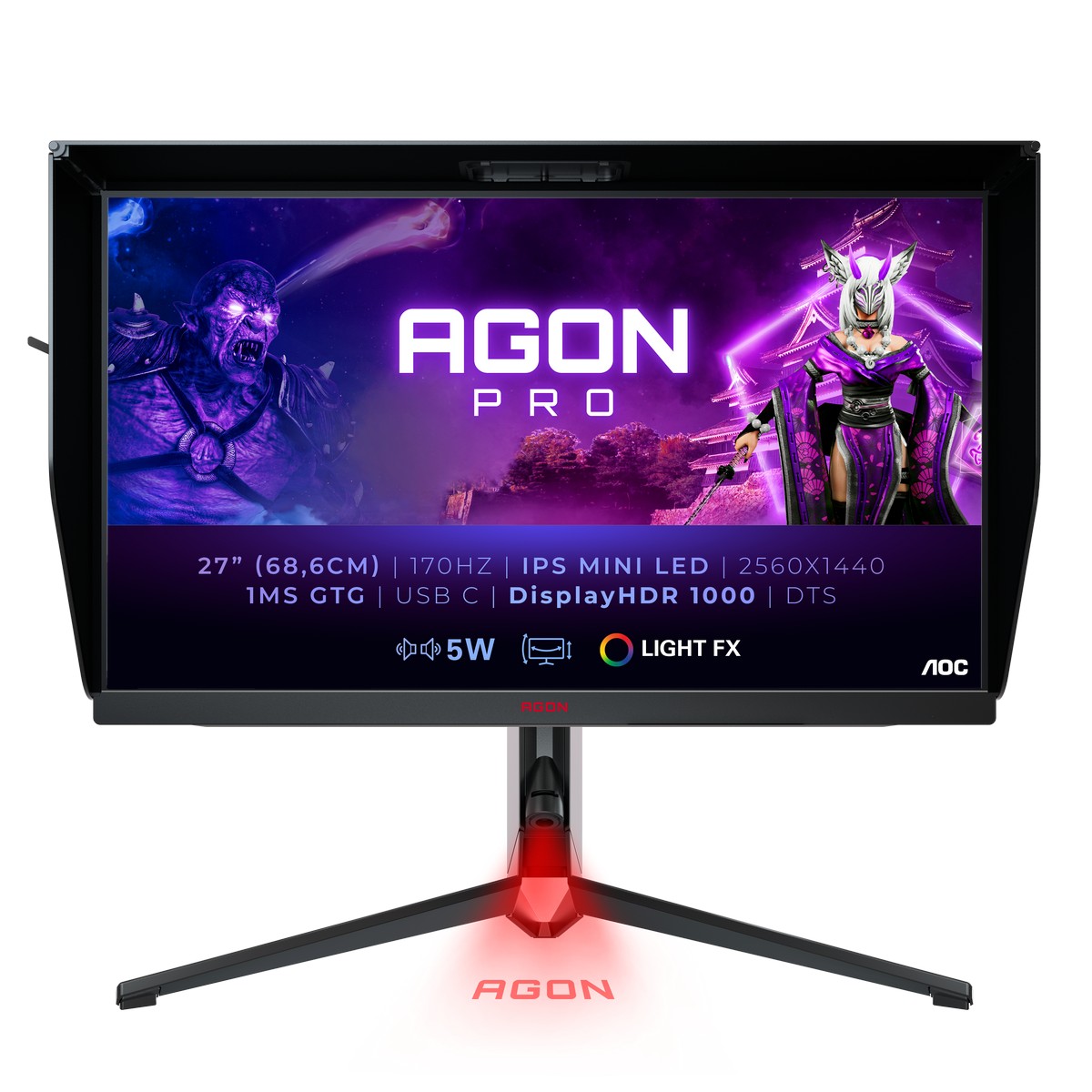 AOC 27" AG274QXM 2560x1440 IPS Mini-LED 165Hz FreeSync HDR Widescreen Gaming Monitor