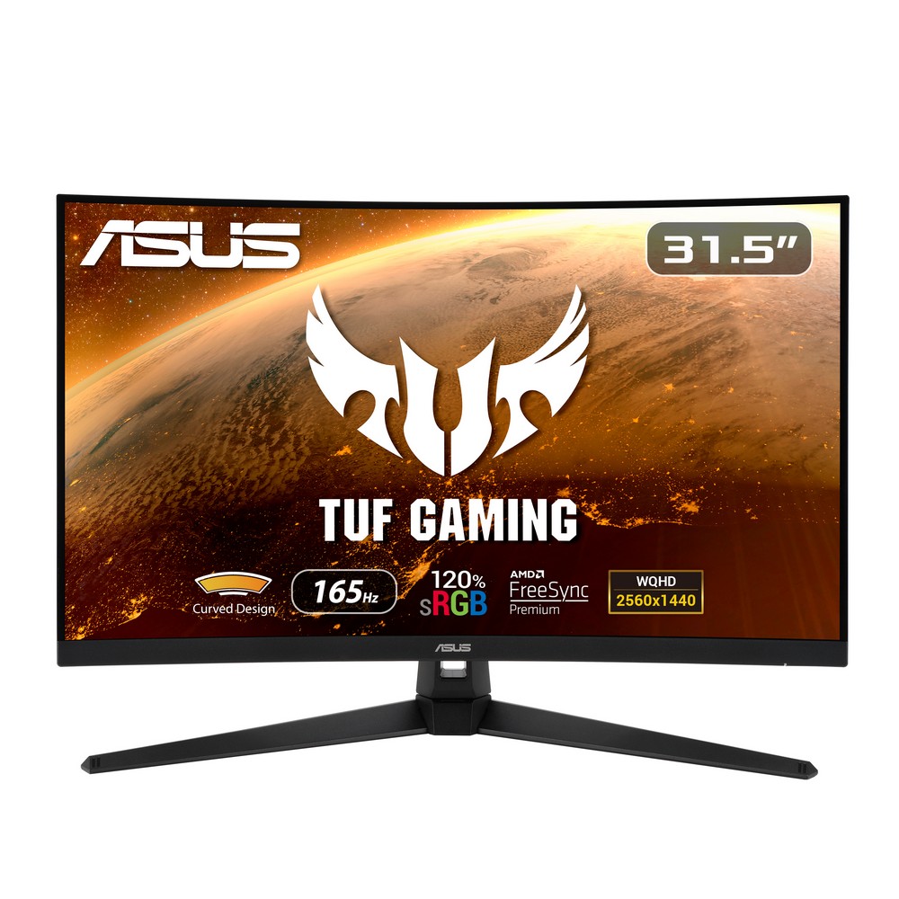 Asus - ASUS 32" TUF Gaming VG32VQ1BR 2560x1440 VA 165Hz 1ms FreeSync Curved Gaming Monitor