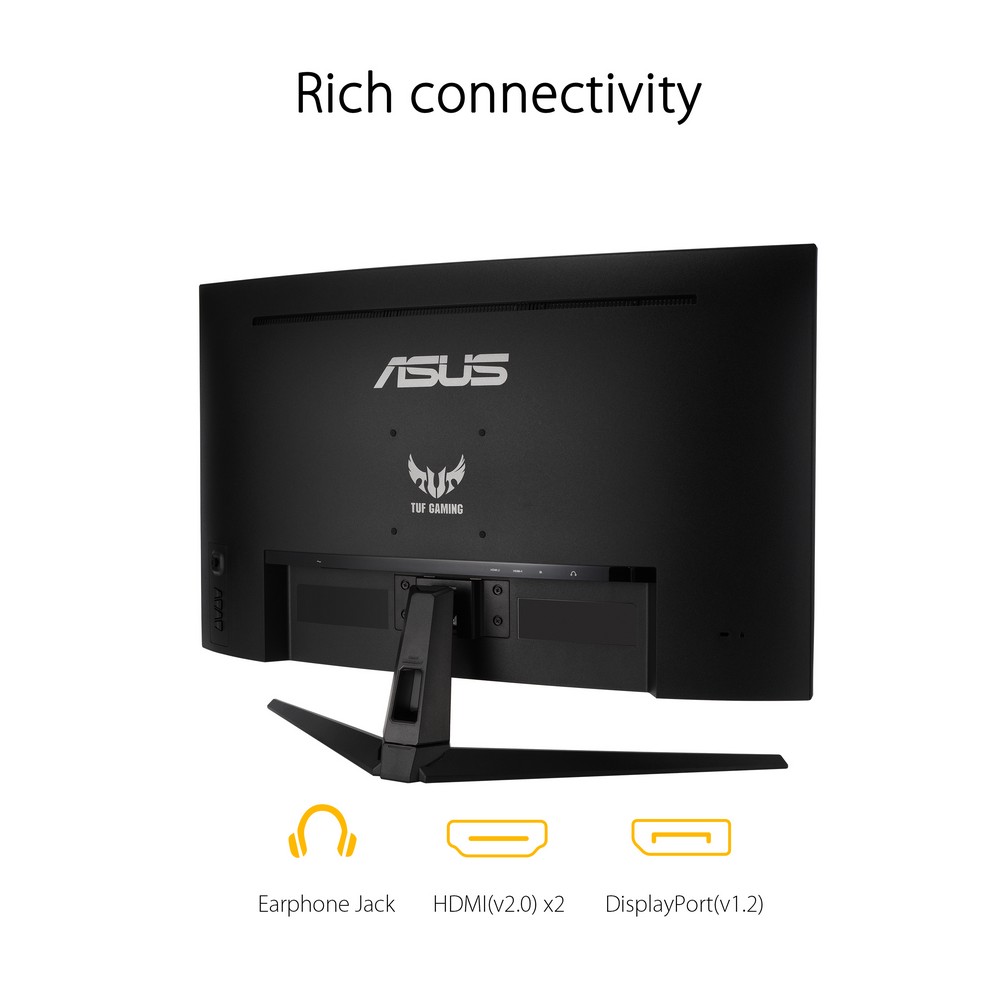 Asus - ASUS 32" TUF Gaming VG32VQ1BR 2560x1440 VA 165Hz 1ms FreeSync Curved Gaming Monitor