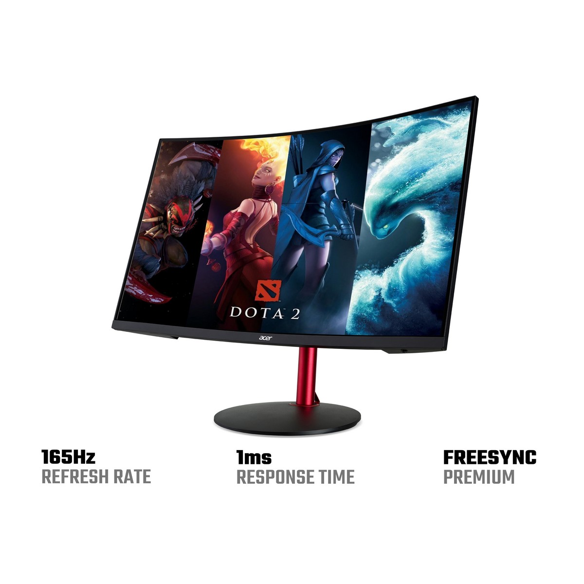 32 Curved Computer Monitor, 144Hz 165Hz Gaming Display, Full HD 1080p Home  Office Business PC Monitor, Ultra-Thin Zero Frame