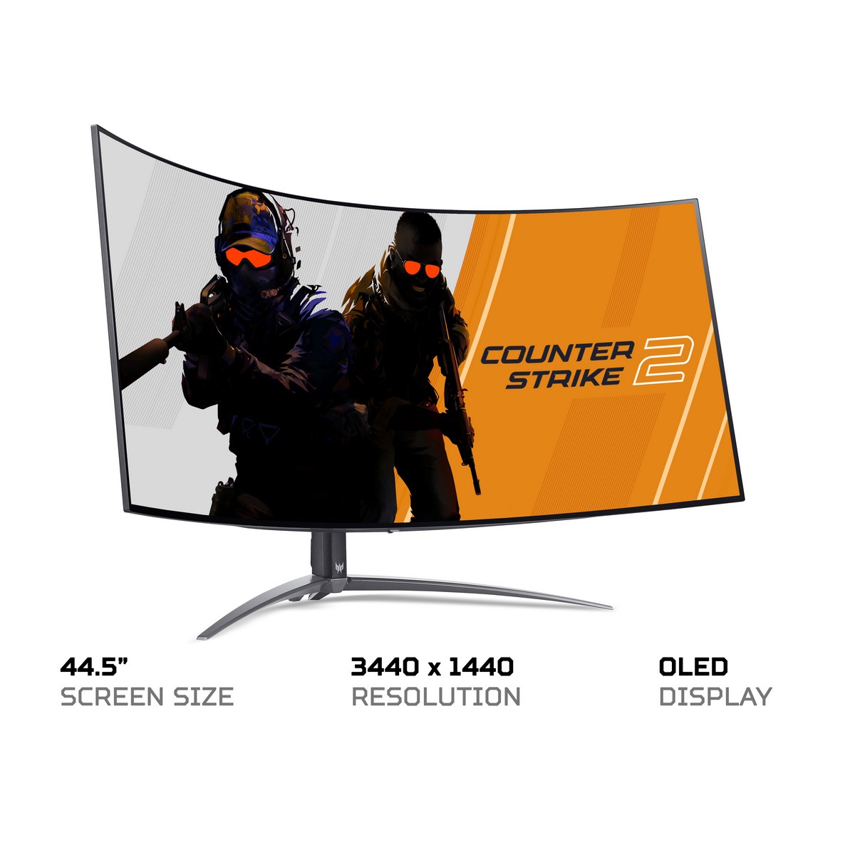 Acer 45" Predator X45bmiiphuzx 3440x1440 OLED 240Hz 0.03ms FreeSync HDR10 Curved Ultrawide Gaming Monitor