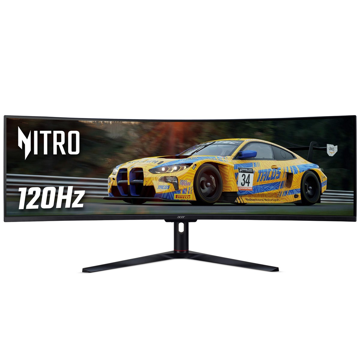 Acer Nitro 49" EI491CUR Sbmiipphx 5120x1440 VA 120Hz FreeSync HDR 400 Curved Ultrawide Gaming Monitor