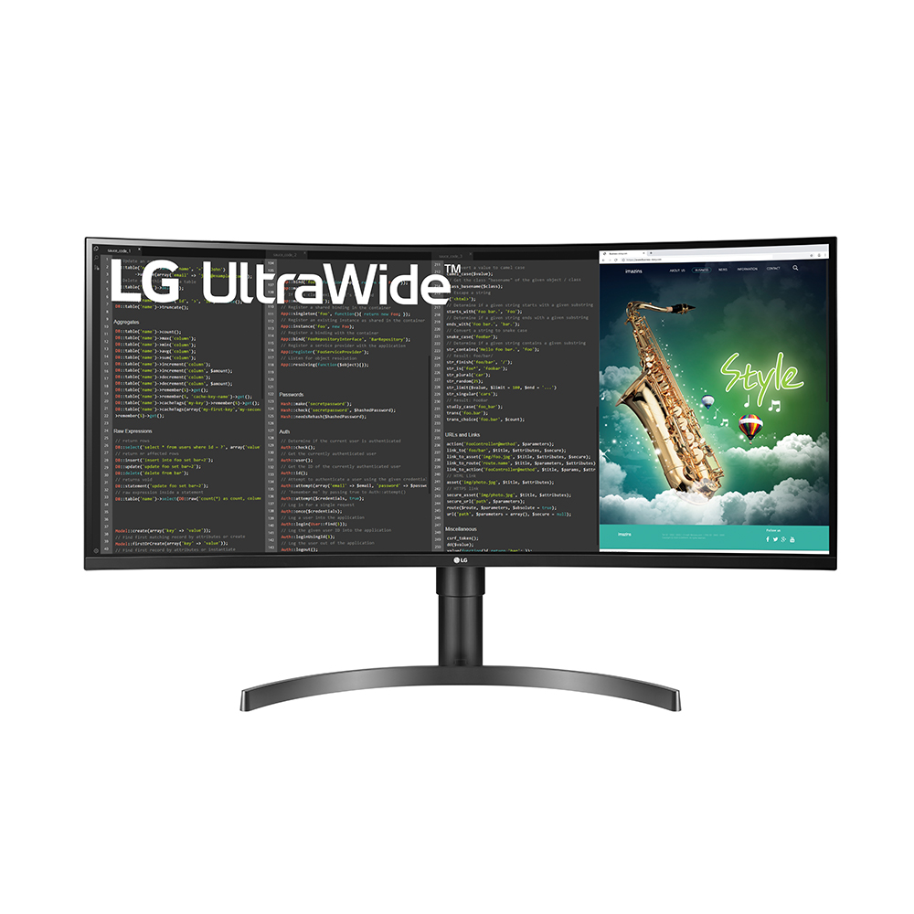 LG - LG 35" 35WN65C-B 3440x1440 VA 100Hz FreeSync sRGB99 HDR 10 Curved LED Backlit Ultrawide Gaming Monit