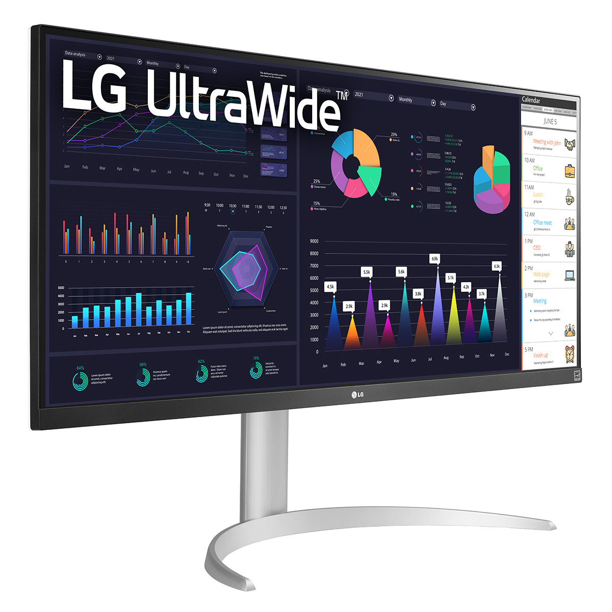LG - LG 34" 34WQ650-W 2560x1080 IPS 100Hz FreeSync HDR Widescreen Gaming Monitor