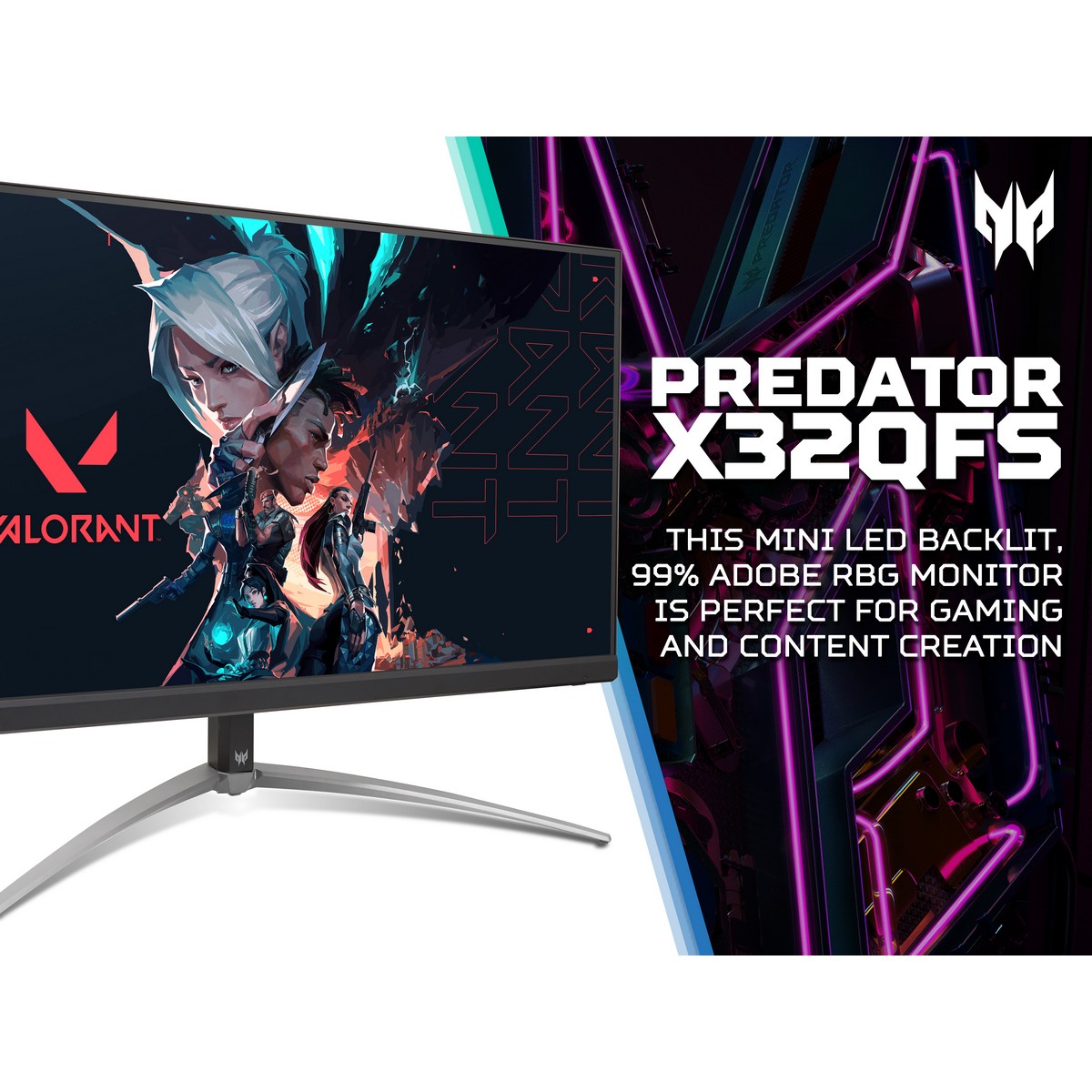 Acer - Acer 32" Predator X32QFSbmiiphuzx 3840x2160 IPS 144Hz 0.5ms FreeSync Widescreen