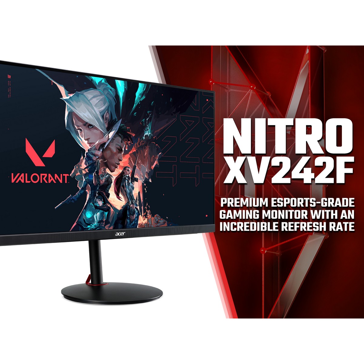 Acer - Acer 24" Nitro XV242Fbmiiprx 1920x1080 TN 540Hz 0.5ms FreeSync Widescreen Gamin