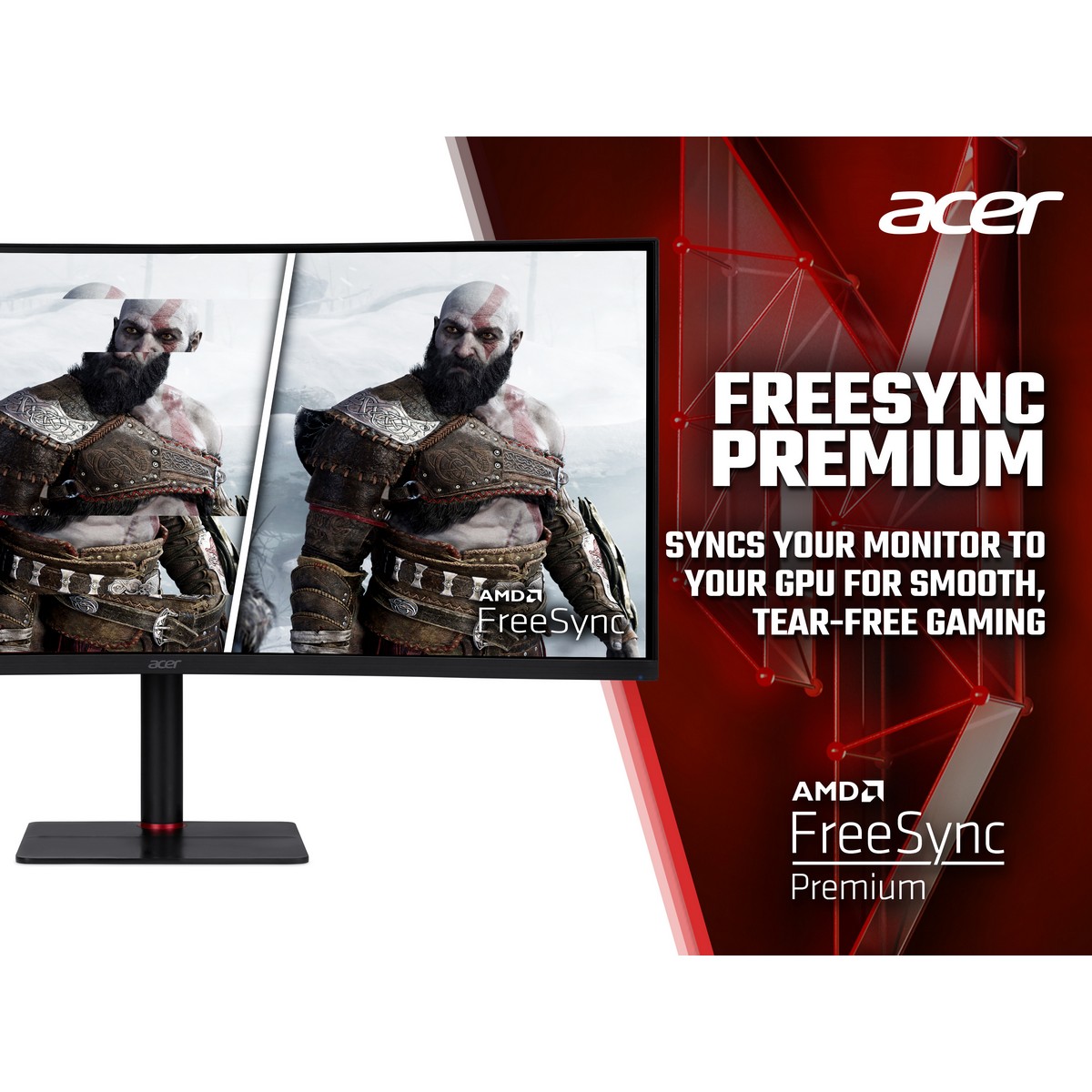 Acer - Acer 34" Nitro XV345CURV3bmiphuzx 3440x1440 VA 180Hz 0.5ms FreeSync Ultrawide Ga