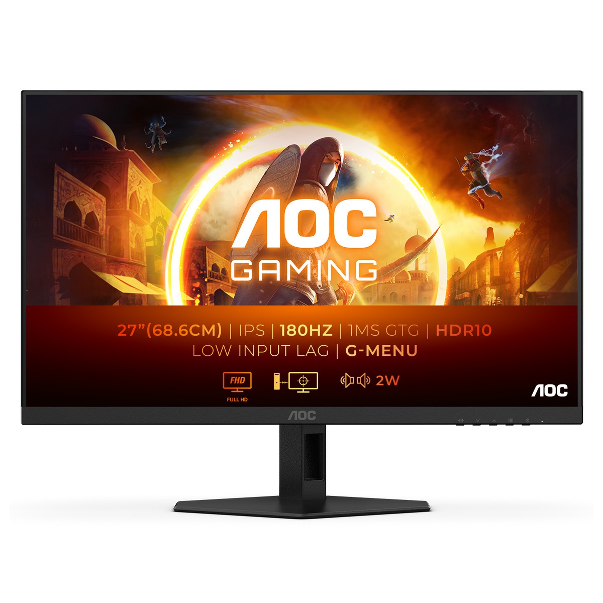 AOC - AOC 27" 27G4XE 1920x1080 IPS 180Hz FreeSync Gaming Monitor