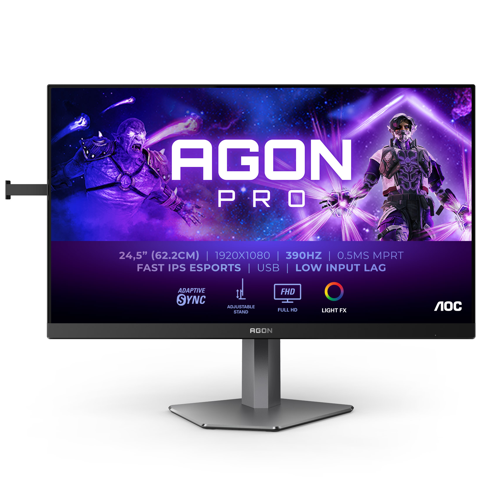 AOC - AOC Agon 24.5" AG256FS IPS 1920x1080, 390Hz, 1ms, 2 HDMI, DP, 4 USB 3.2, HA