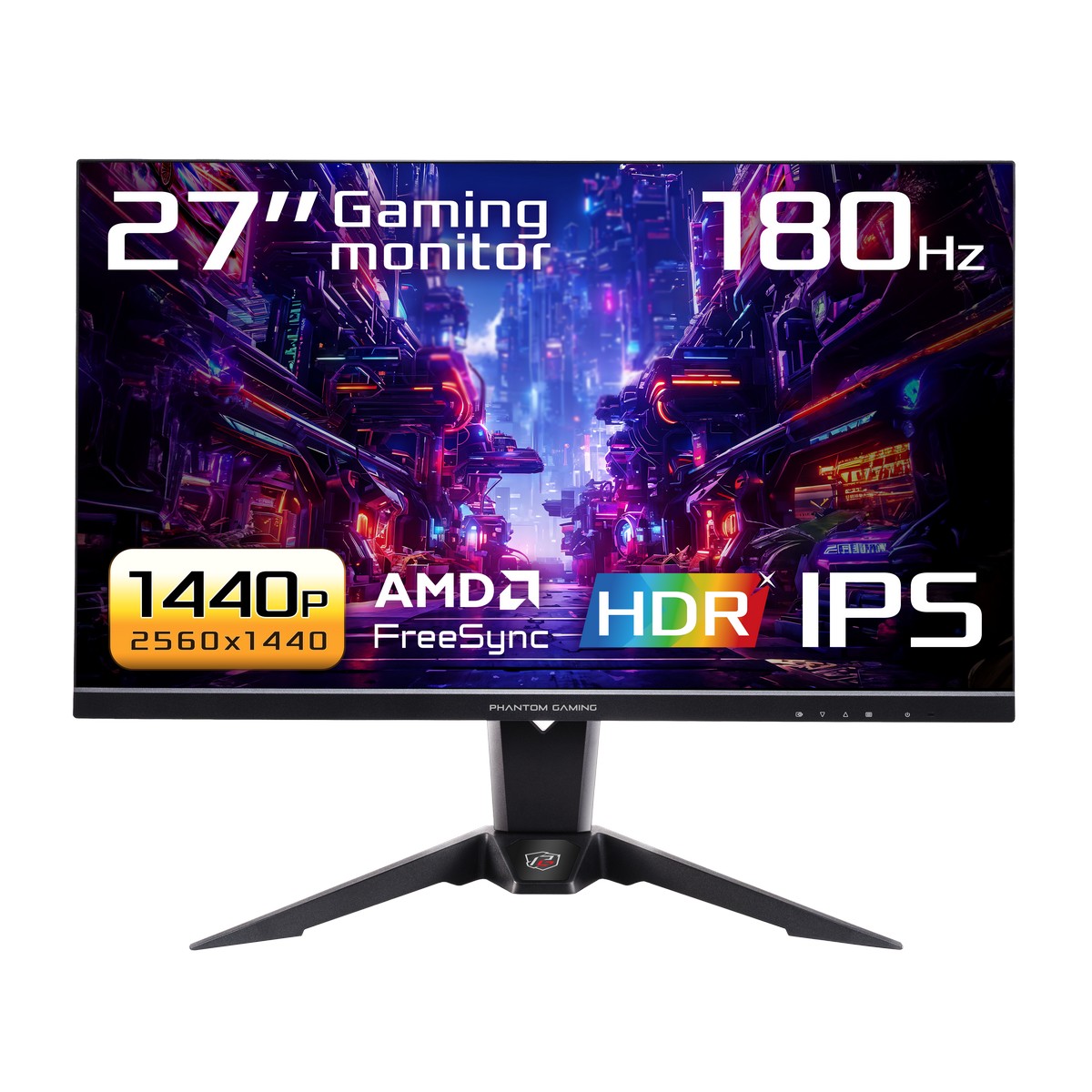 ASRock 27" PG27QFT2A 2560x1440 180Hz 1ms FreeSync HDR400 Widescreen Gaming Monitor