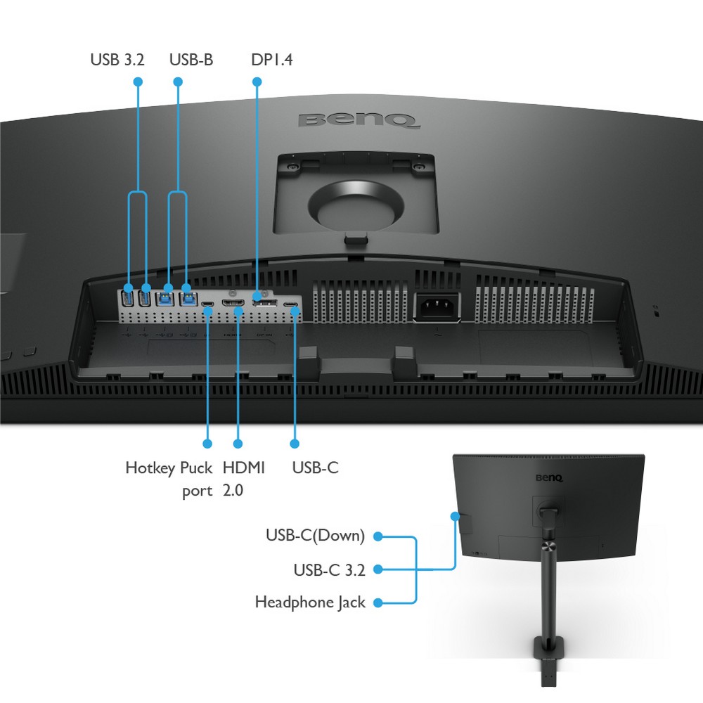 BenQ - BenQ 32 PD3205UA IPS 4K 3840 x 2160 IPS 60Hz 99% sRGB Design and Productivity Monitor