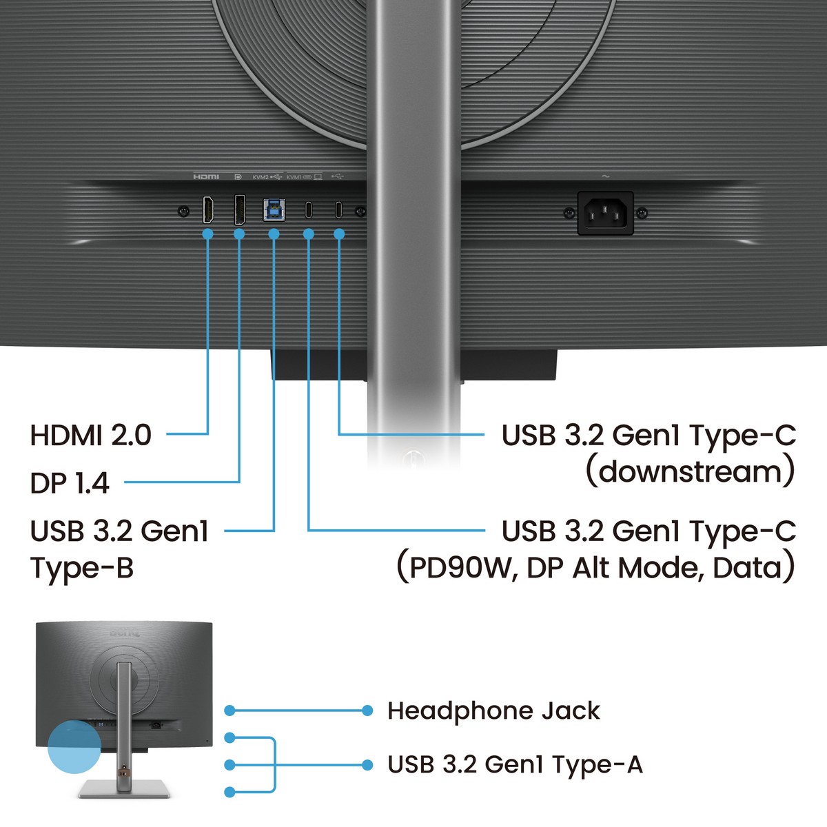 BenQ - BenQ RD280U IPS 3840x2160 IPS 60HZ USB-C HDR10 P3 KVM 28 inch Programming Monitor