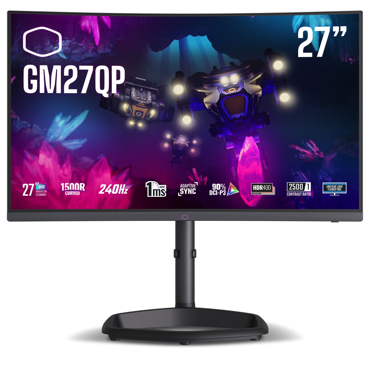 Cooler Master 27" GM27QP 2560x1440 VA 280Hz 1ms Curved Widescreen Gaming Monitor