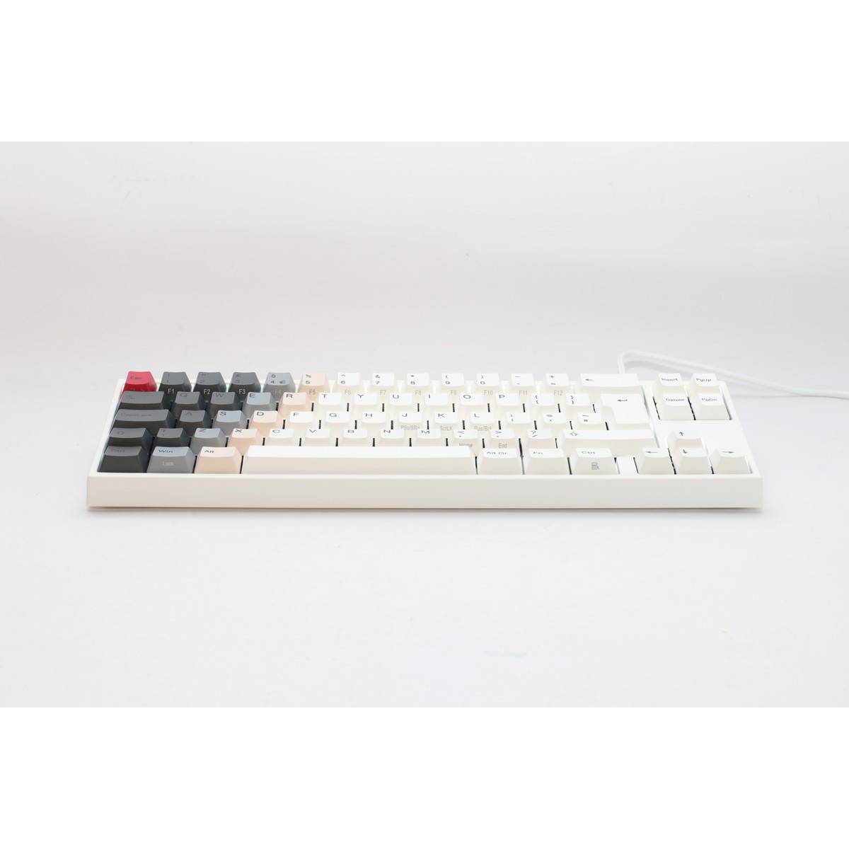 Ducky - Ducky x Varmilo MIYA 69 Pro Holy Flame Mechanical Gaming Keyboard Cherry MX Brown Backlit White - White/Grey/Red