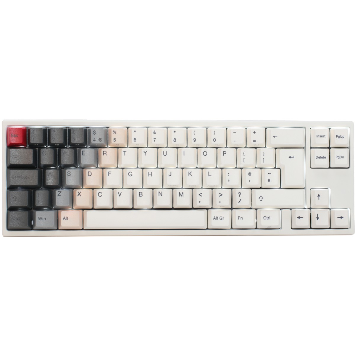 Ducky - Ducky x Varmilo MIYA 69 Pro Holy Flame Mechanical Gaming Keyboard Cherry MX Brown Backlit White - White/Grey/Red