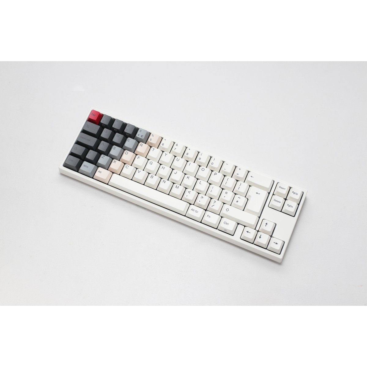 Ducky - Ducky x Varmilo MIYA 69 Pro Holy Flame Mechanical Gaming Keyboard Cherry MX Brown Backlit White - White/Grey/Red