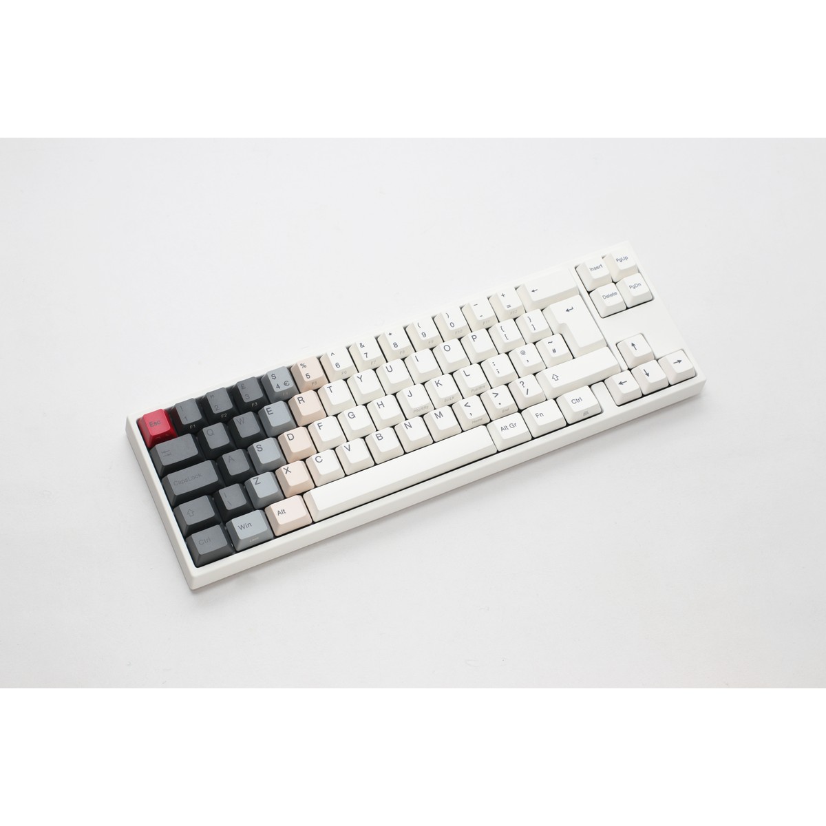 Ducky - Ducky x Varmilo MIYA 69 Pro Holy Flame Mechanical Gaming Keyboard Cherry MX Brown Backlit White - White/Grey/Red