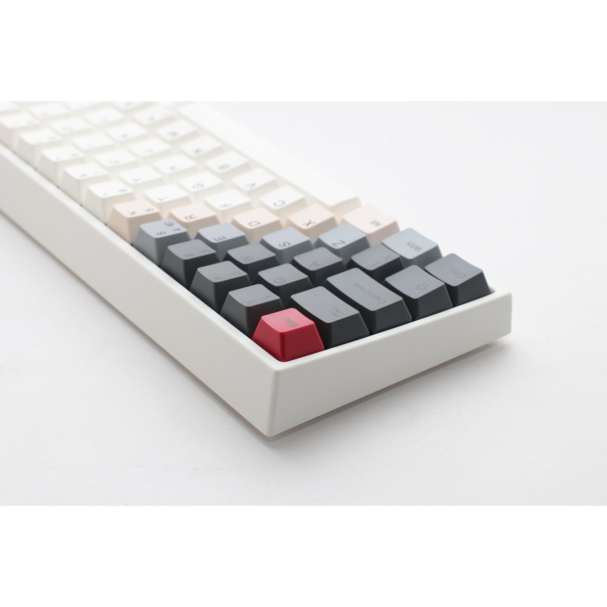 Ducky - Ducky x Varmilo MIYA 69 Pro Holy Flame Mechanical Gaming Keyboard Cherry MX Brown Backlit White - White/Grey/Red