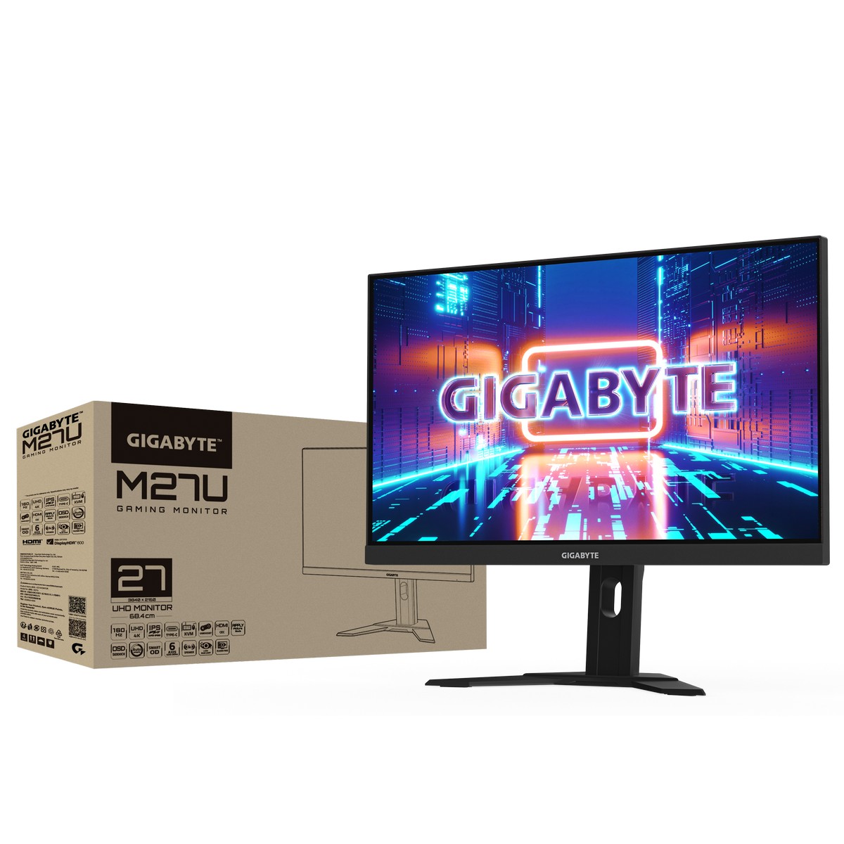 Gigabyte - Gigabyte M27U 3840x2160 IPS 160Hz 1ms A-sync HDMI 2.1 Widescreen Gaming Monitor