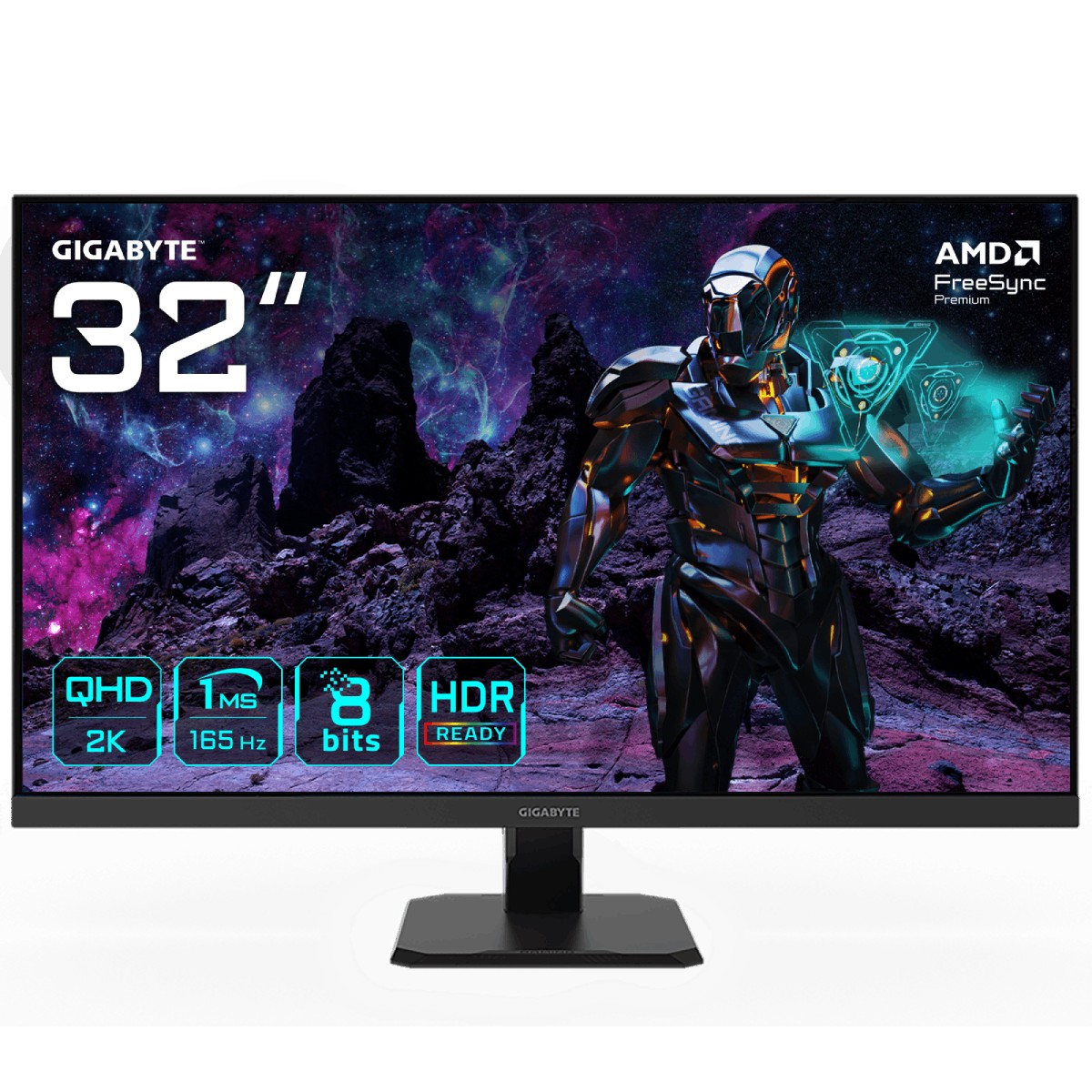 Gigabyte - Gigabyte 32" GS32Q-EK 2560x1440 SS IPS 165Hz 1ms Freesync Widescreen Gaming Monitor